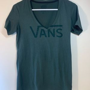 Vans Olive Green V Neck Womens sz M